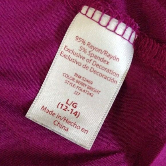 Casual Magenta Top Blouse Womens Embroidered V-Neck Long Sleeve Size 12-14 - Picture 10 of 11